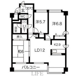 アスティオン上野幌の物件間取画像